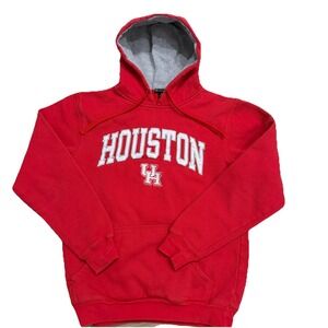 Champion Elite Houston Cougars Hoodie Red Small University UH Sweatshirt VTG